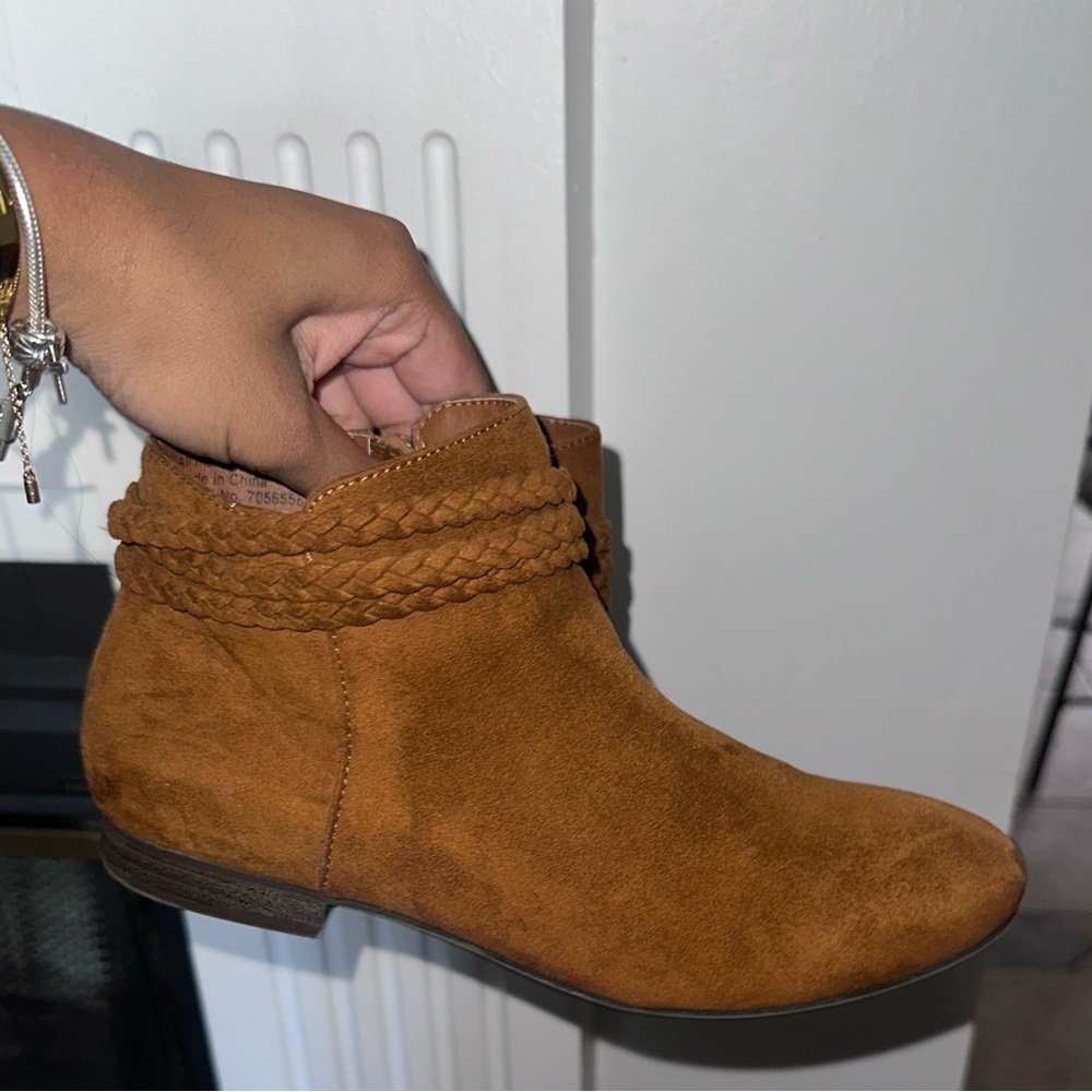 Brown Suede Ankle Boots
